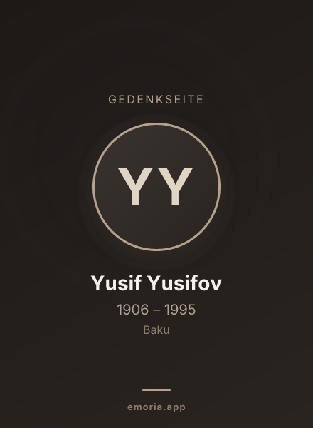 Gedenkportrait von Yusif Yusifov