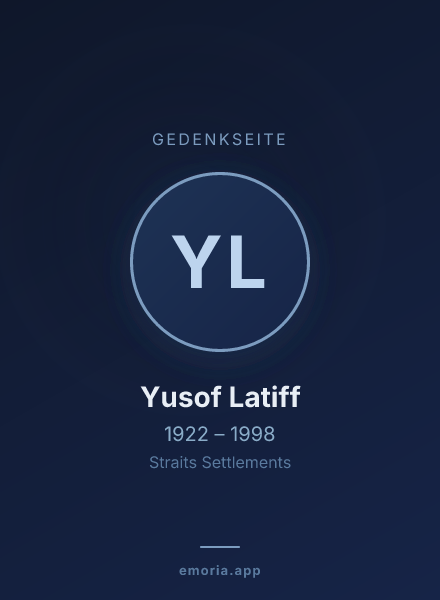 Gedenkportrait von Yusof Latiff