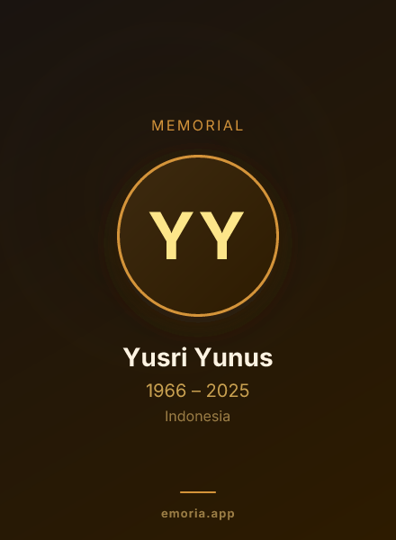 Memorial portrait of Yusri Yunus