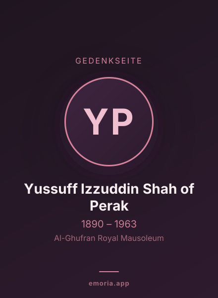 Gedenkportrait von Yussuff Izzuddin Shah of Perak