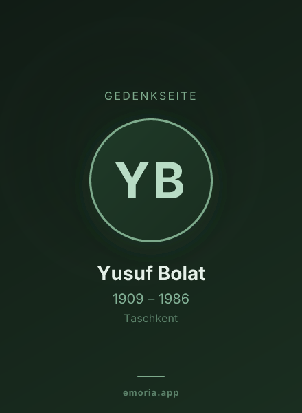Gedenkportrait von Yusuf Bolat