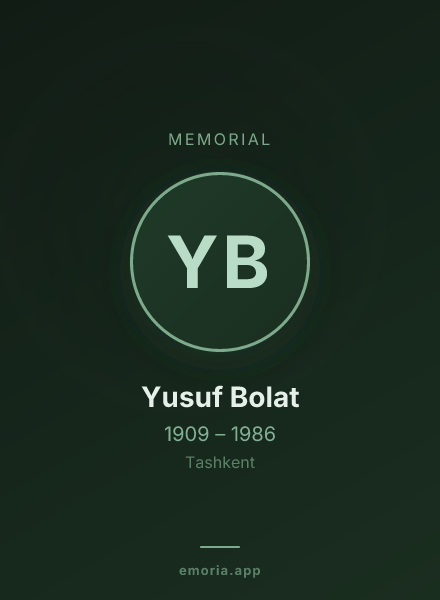 Memorial portrait of Yusuf Bolat