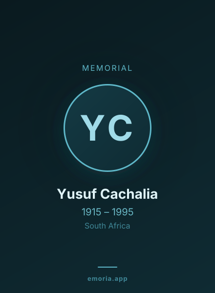 Memorial portrait of Yusuf Cachalia