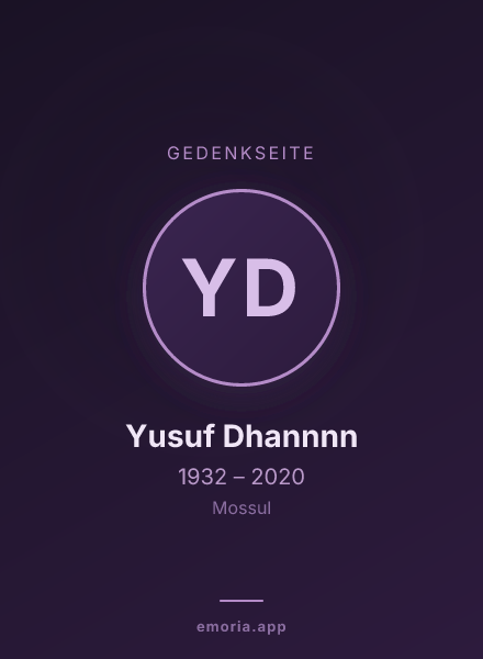 Gedenkportrait von Yusuf Dhannnn