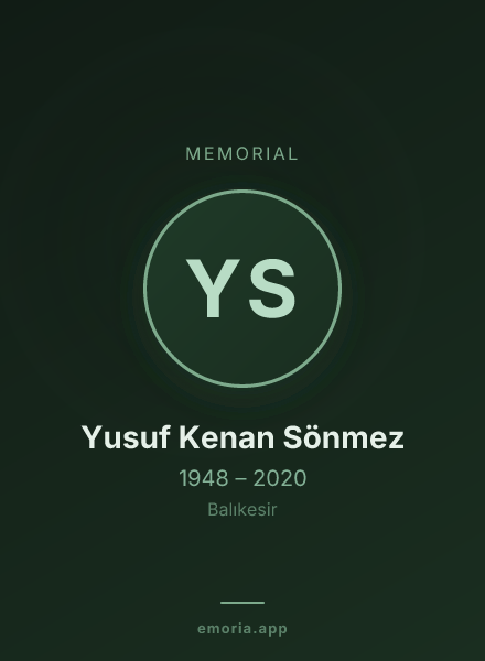 Memorial portrait of Yusuf Kenan Sönmez