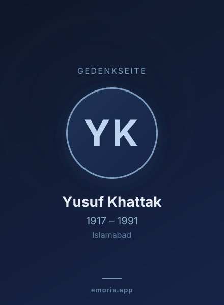 Gedenkportrait von Yusuf Khattak