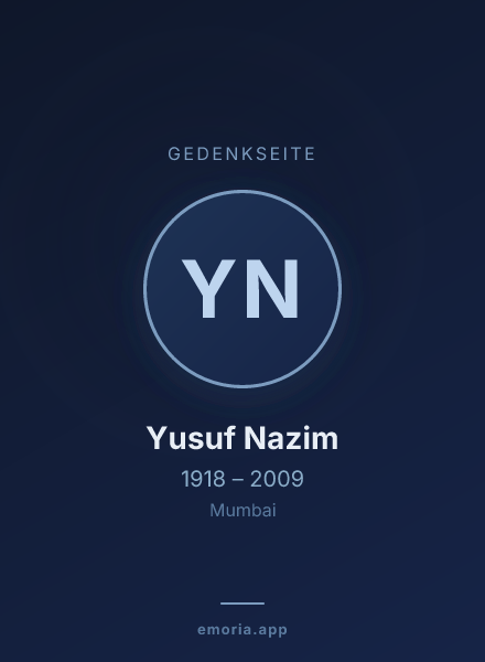 Gedenkportrait von Yusuf Nazim