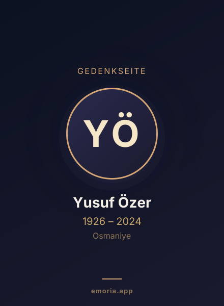 Gedenkportrait von Yusuf Özer