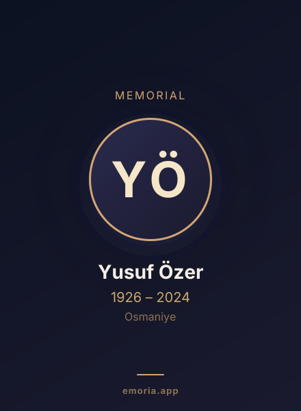 Memorial portrait of Yusuf Özer