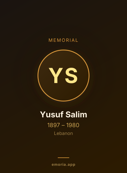Memorial portrait of Yusuf Salim