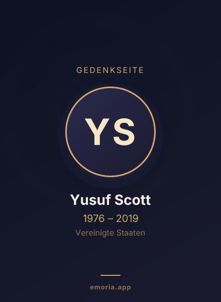 Gedenkportrait von Yusuf Scott