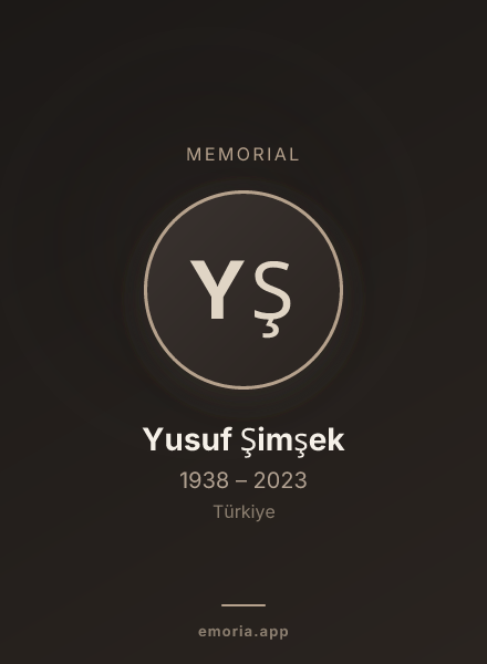Memorial portrait of Yusuf Şimşek