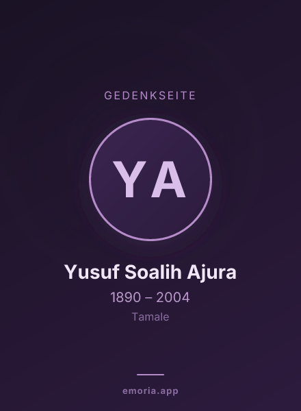 Gedenkportrait von Yusuf Soalih Ajura