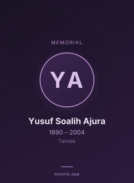 Memorial portrait of Yusuf Soalih Ajura