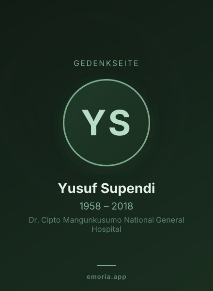 Gedenkportrait von Yusuf Supendi