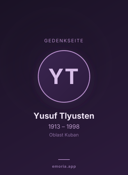 Gedenkportrait von Yusuf Tlyusten