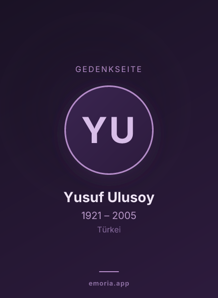 Gedenkportrait von Yusuf Ulusoy