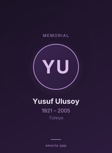 Memorial portrait of Yusuf Ulusoy