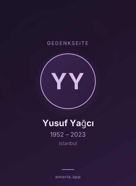 Gedenkportrait von Yusuf Yağcı