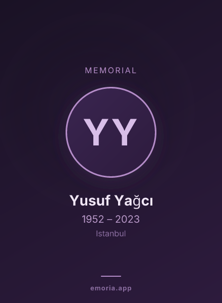 Memorial portrait of Yusuf Yağcı