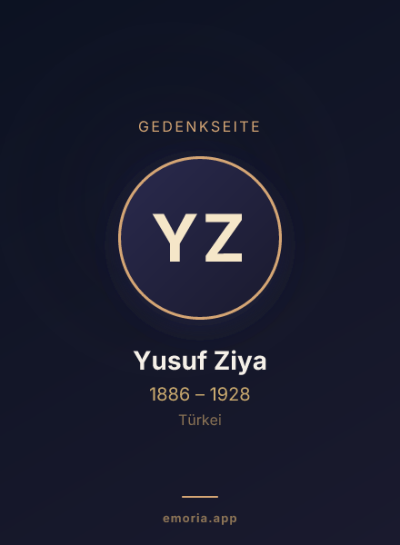 Gedenkportrait von Yusuf Ziya