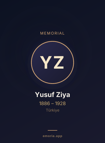 Memorial portrait of Yusuf Ziya