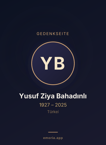 Gedenkportrait von Yusuf Ziya Bahadınlı
