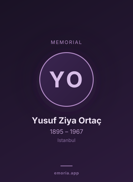 Memorial portrait of Yusuf Ziya Ortaç