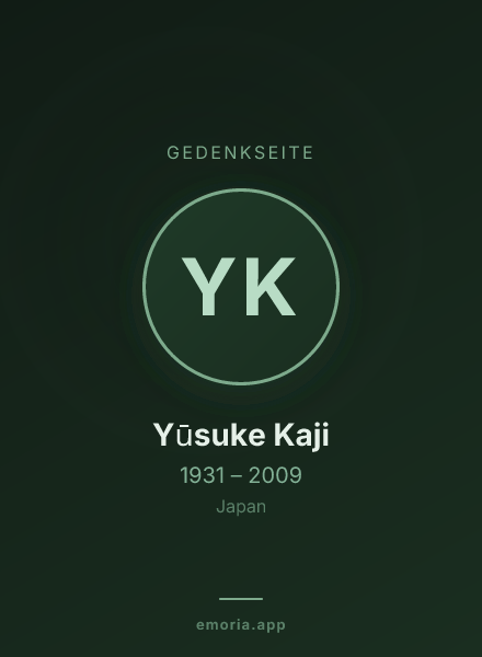 Gedenkportrait von Yūsuke Kaji