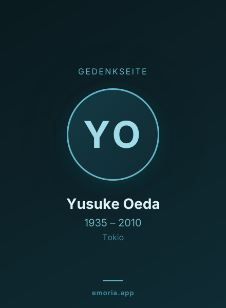 Gedenkportrait von Yusuke Oeda