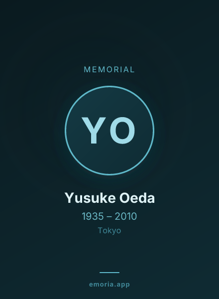 Memorial portrait of Yusuke Oeda