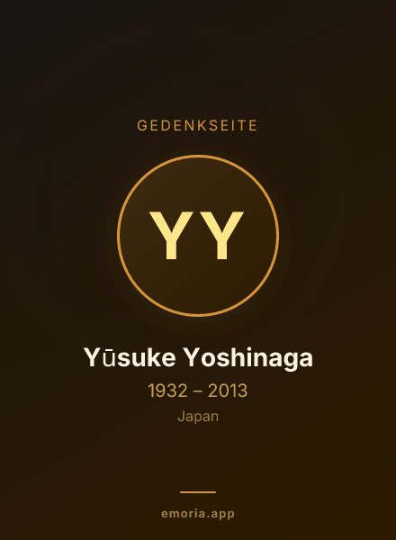 Gedenkportrait von Yūsuke Yoshinaga
