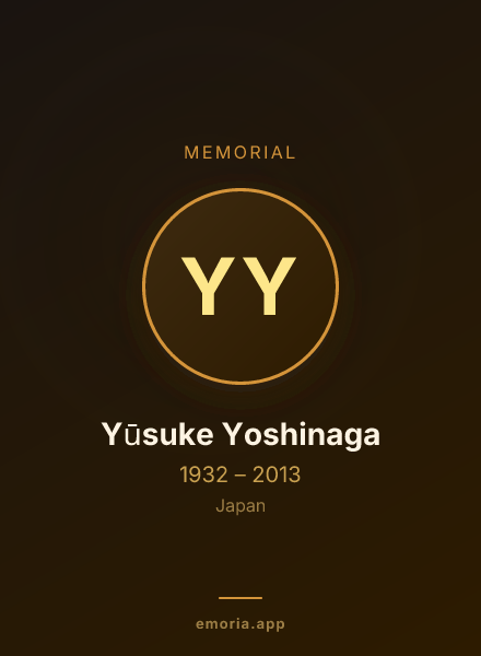 Memorial portrait of Yūsuke Yoshinaga