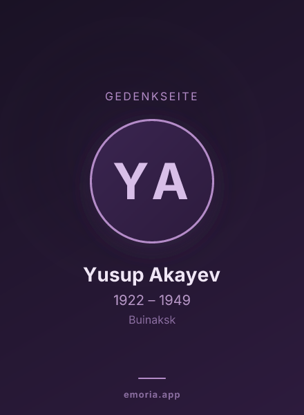 Gedenkportrait von Yusup Akayev