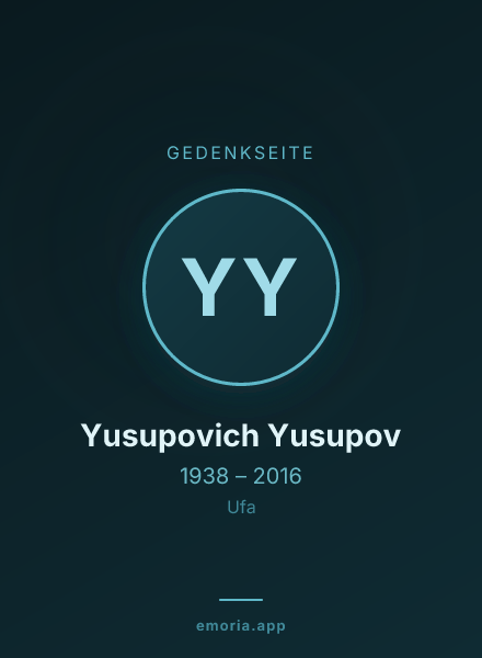Gedenkportrait von Yusupovich Yusupov