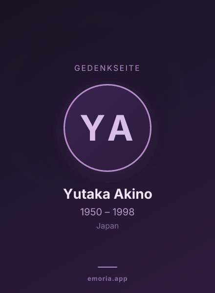 Gedenkportrait von Yutaka Akino