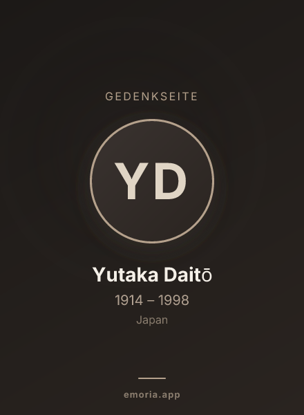Gedenkportrait von Yutaka Daitō