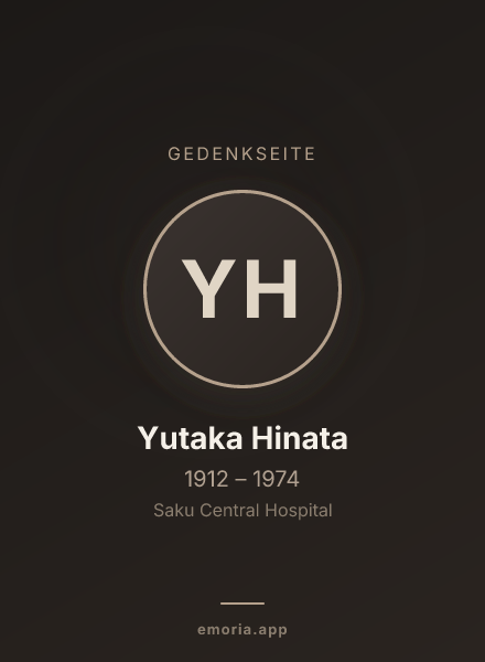 Gedenkportrait von Yutaka Hinata