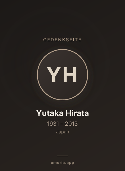 Gedenkportrait von Yutaka Hirata