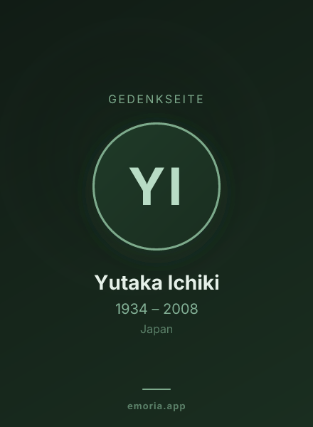 Gedenkportrait von Yutaka Ichiki