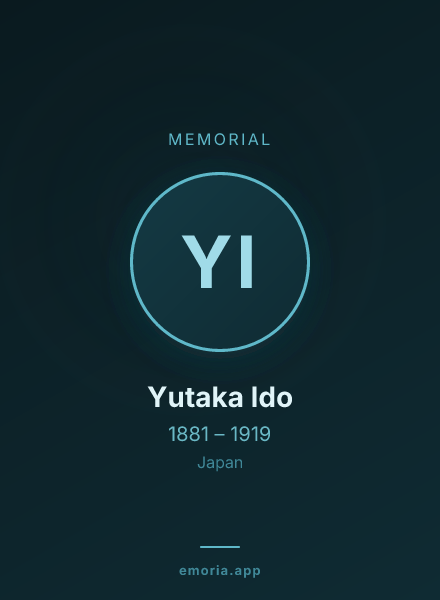 Memorial portrait of Yutaka Ido