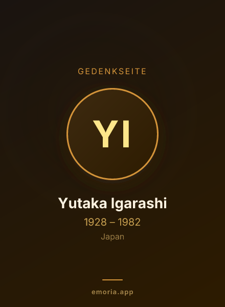 Gedenkportrait von Yutaka Igarashi
