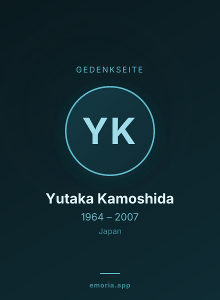 Gedenkportrait von Yutaka Kamoshida