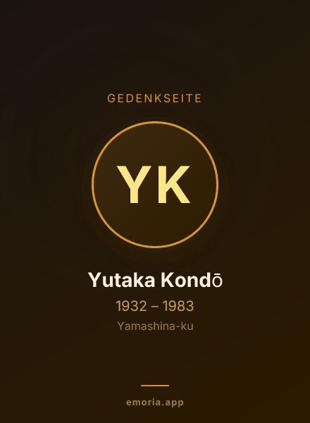 Gedenkportrait von Yutaka Kondō