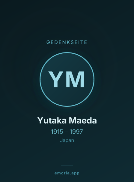 Gedenkportrait von Yutaka Maeda