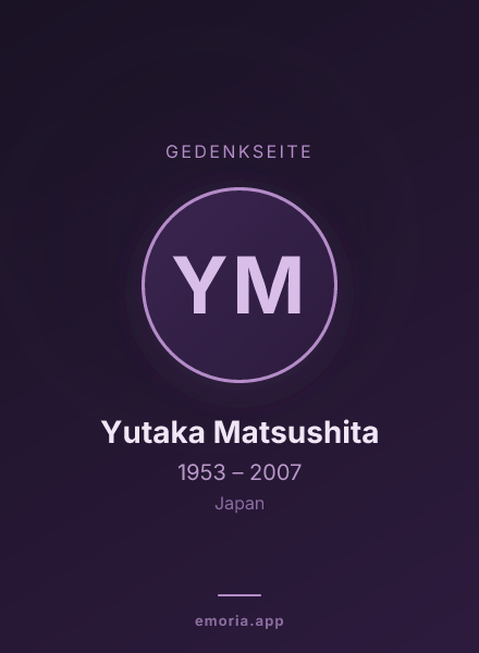 Gedenkportrait von Yutaka Matsushita