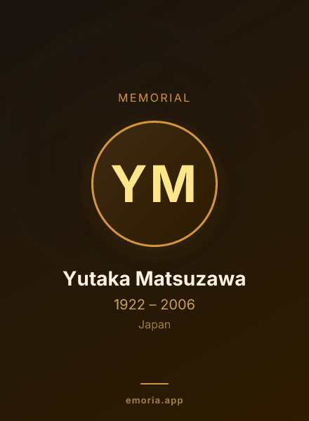 Memorial portrait of Yutaka Matsuzawa