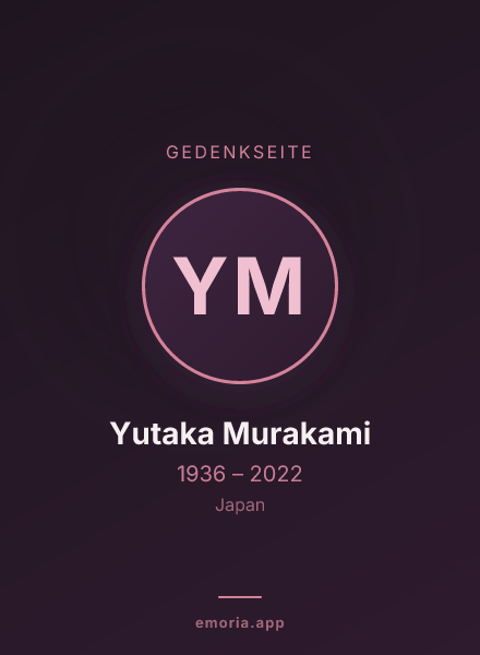 Gedenkportrait von Yutaka Murakami