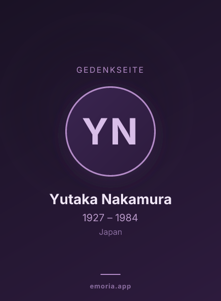 Gedenkportrait von Yutaka Nakamura