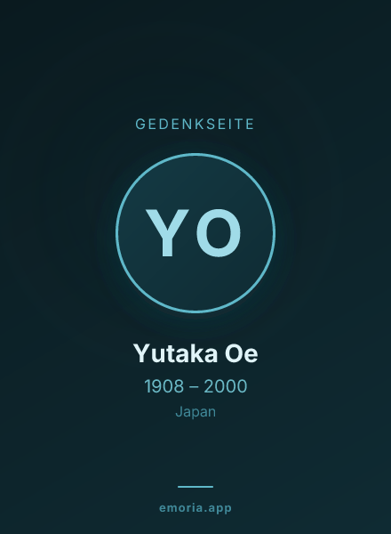 Gedenkportrait von Yutaka Oe